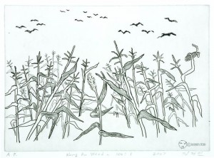 Kung Fu Weed, etching, 33x45cm